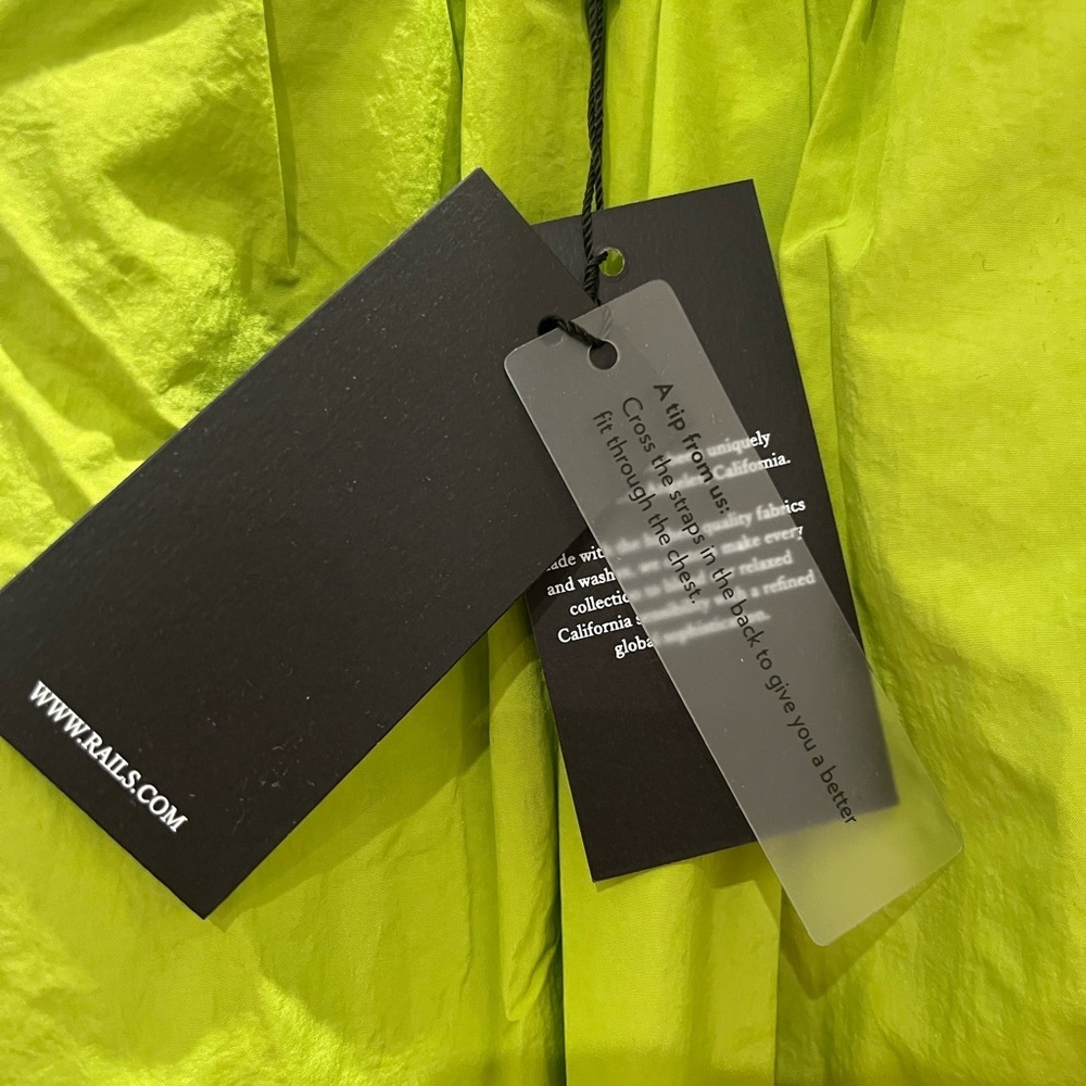 NWT RAILS Silvia Cut Out Maxi Dress Banana Leaf Lime Green - Picture 6 of 6